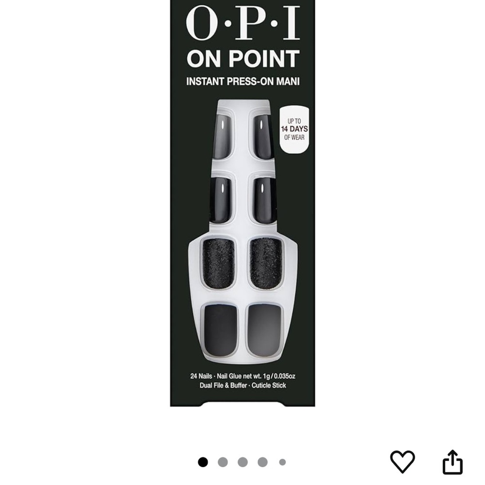 OPI On Point Press-On Nails in Black and Gray